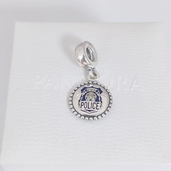 Pandora Police Badge Exclusive Charm Dangle Pendant S925 Silver with box - Picture 7 of 9
